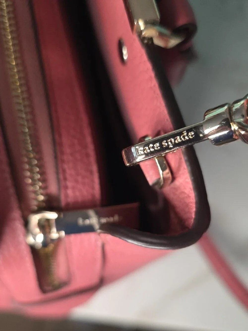 kate spade PINK LEILA Medium TRIPLE Compartment Satchel Crossbody Strap